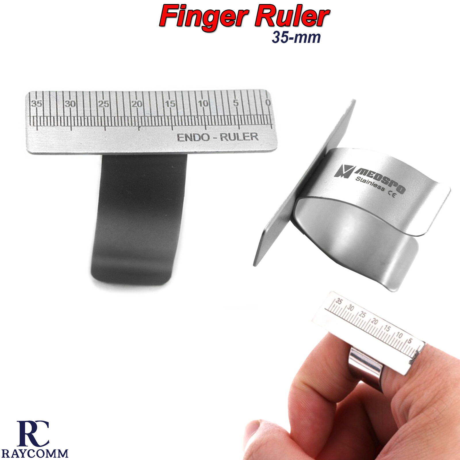 Dental Finger Ruler Endo Gauge Span Measure Scale Ring Endodontic Instruments
