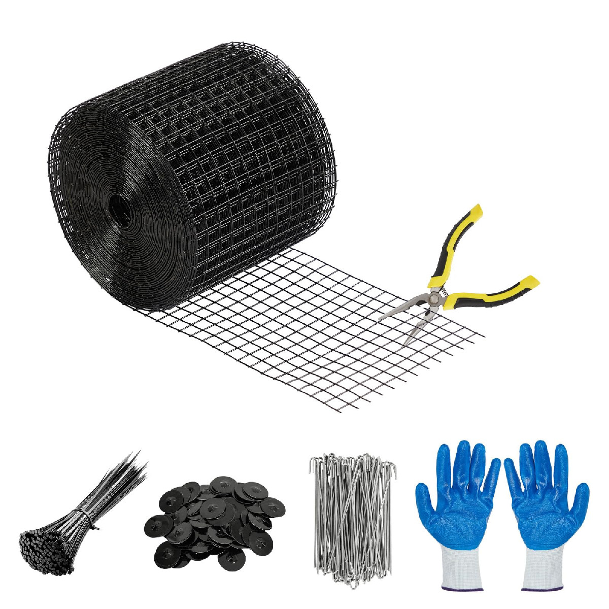 Sierrasquad 6In X 50Ft Solar Panel Bird Critter Guard Kit Pvc Coated Wire Mesh