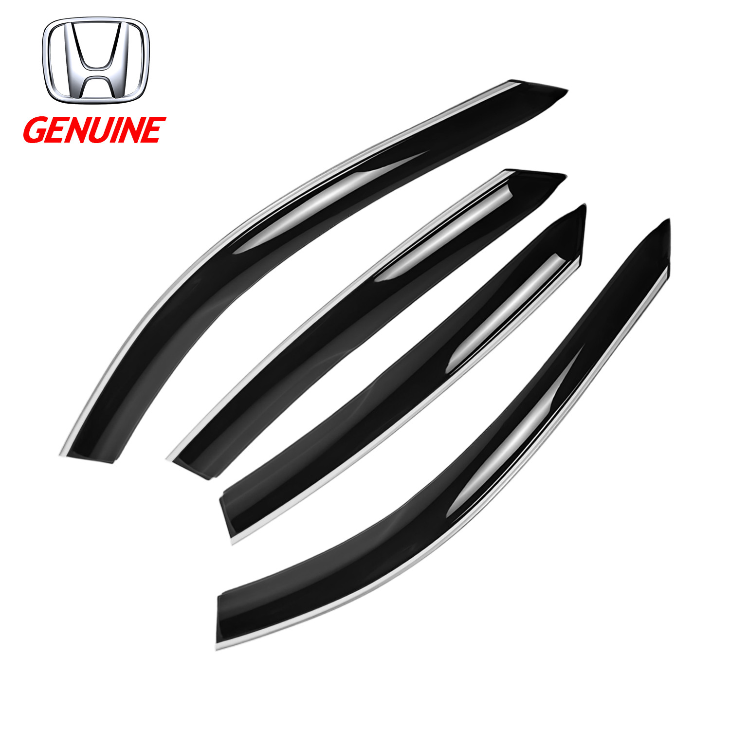 4X Genuine Honda Accord 2018-2022 4-Door Window Visors Rain Guards Deflector