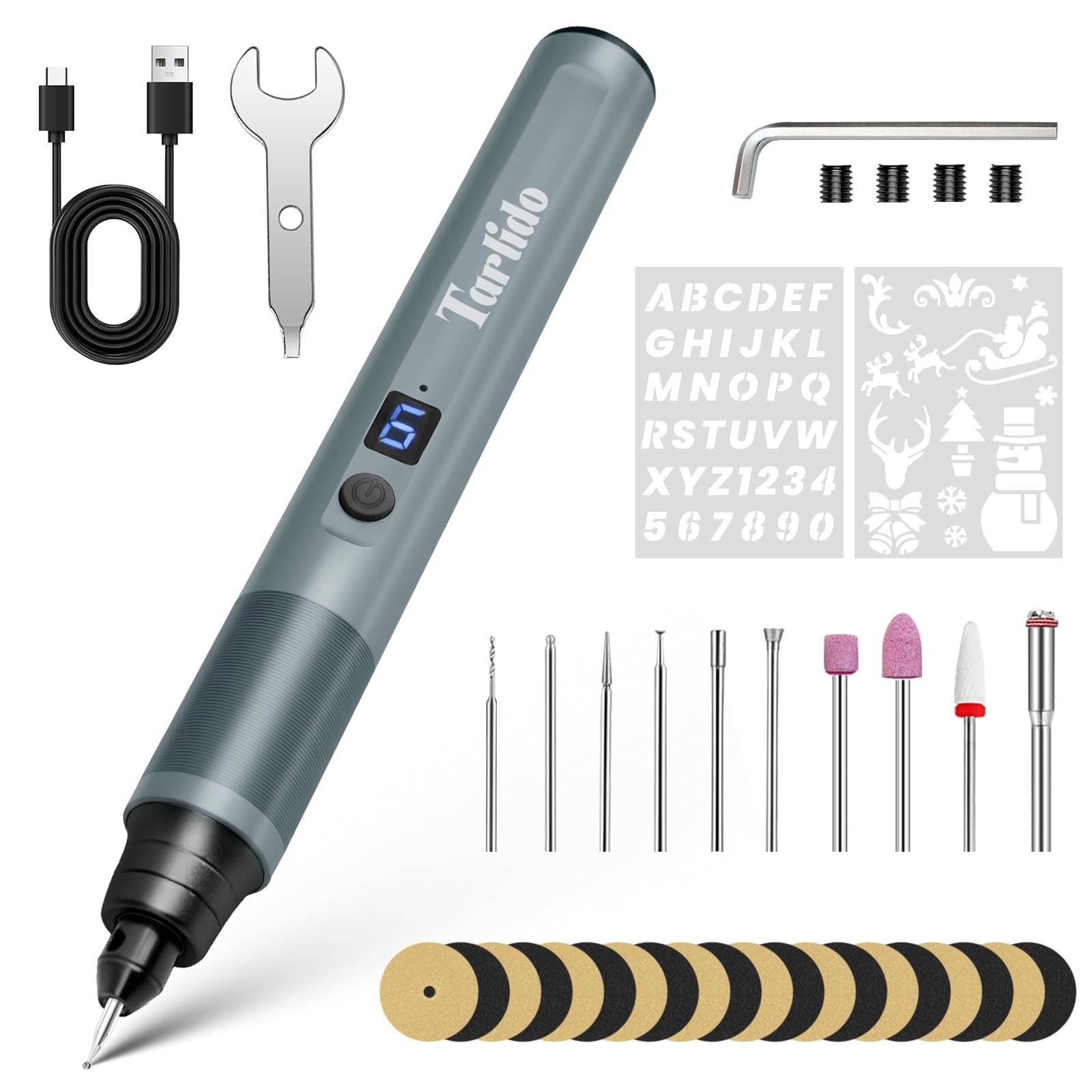 Electric Engraving Pen, Mini Cordless Rotary Tools, USB-C Rechargeable Etchin...