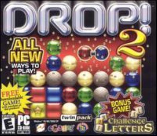 Drop! 2 + Challenge Letters PC CD swap colored marbles match puzzle word game!