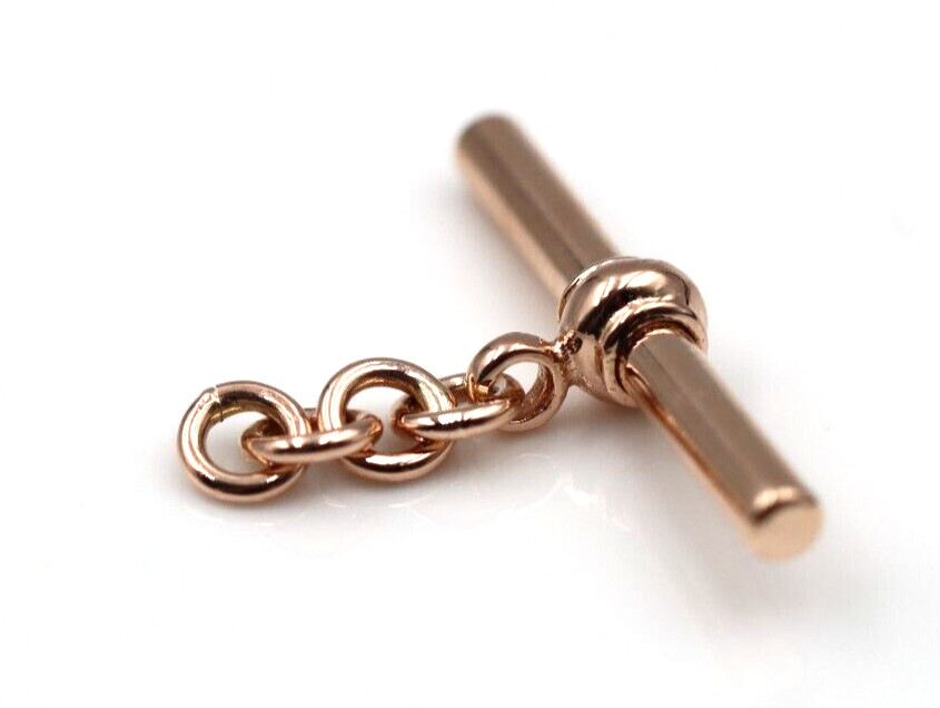 Genuine 9k 9ct Rose Gold T Bar T-Bar for Albert Chain / Necklace