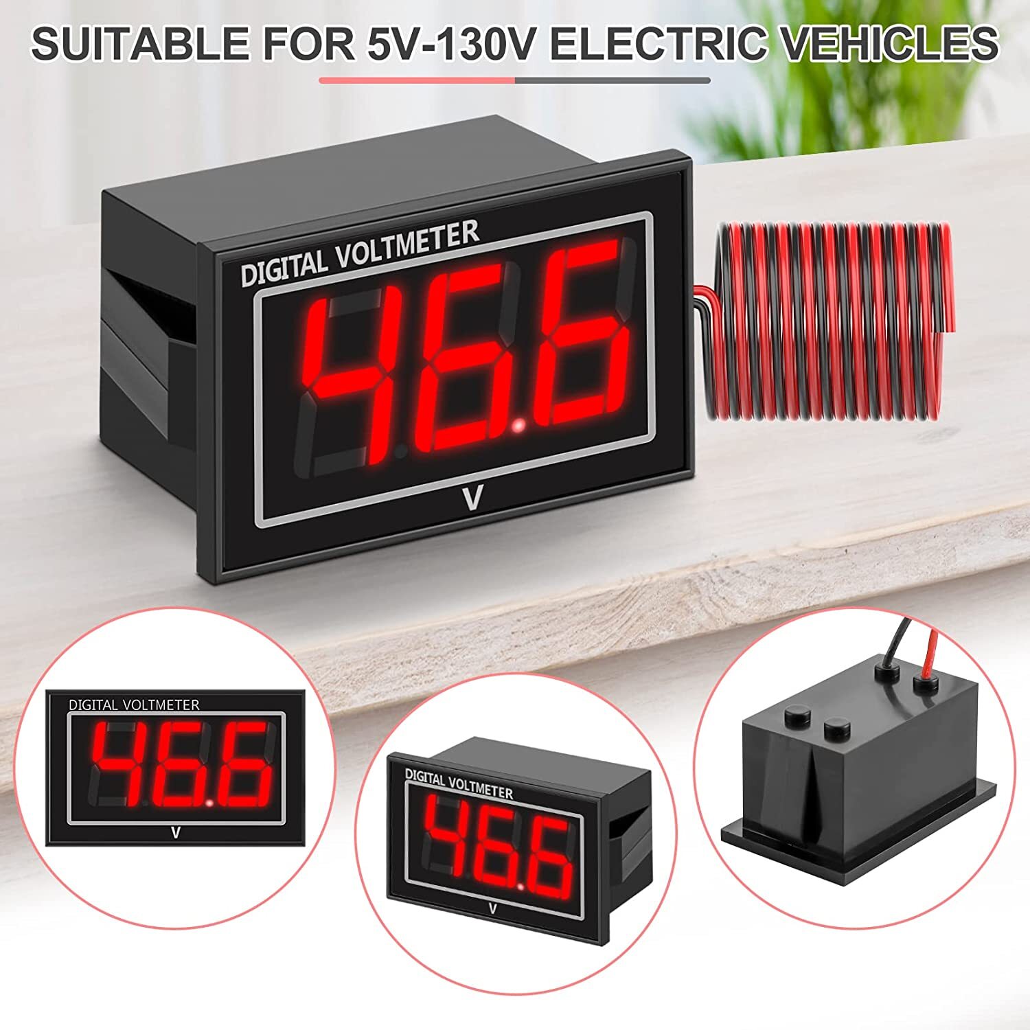 2x 12V Digital LED Display Voltmeter Voltage Gauge Panel Meter Car Motorcycle