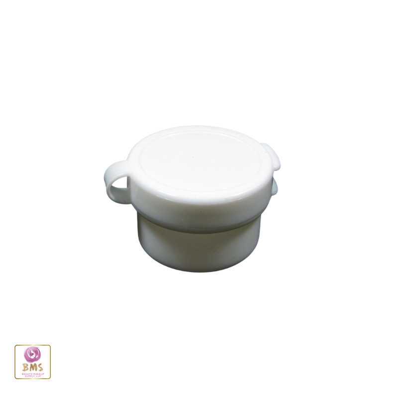 Cosmetic Hinge Jars Empty Plastic Beauty Sample Container 3 Ml White (50) 5004