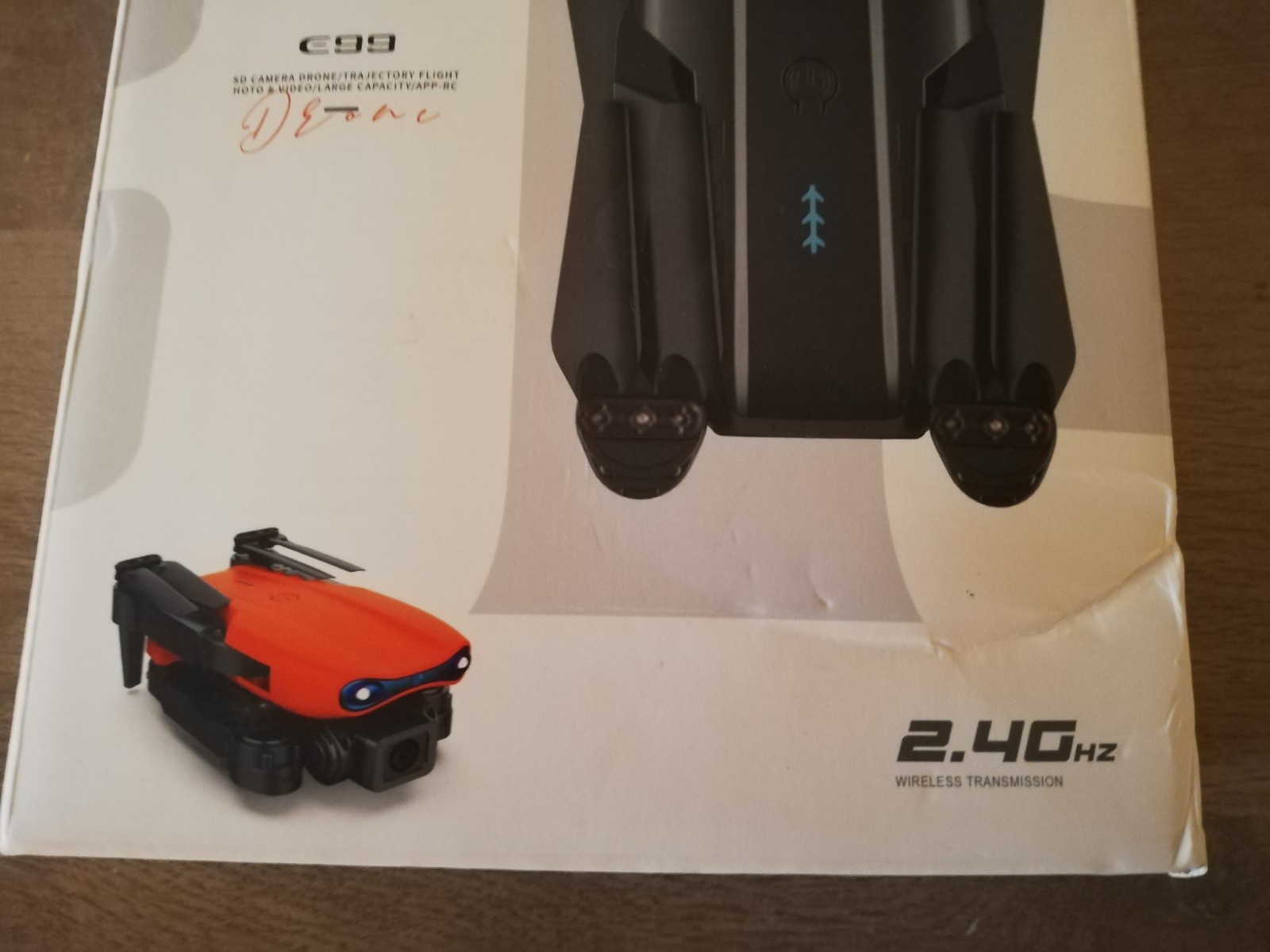 E99 Pro foldable drone / HD camera, remote control, case + accessories + battery