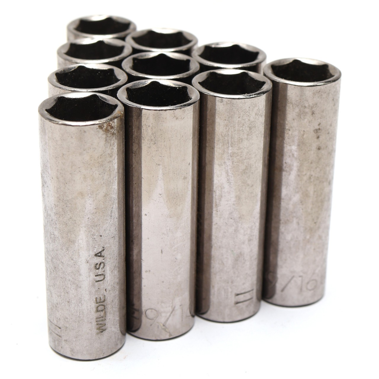 Wilde Tools 13518 9/16" x 3/8" Drive 6-Point Deep Socket, 10 Pack