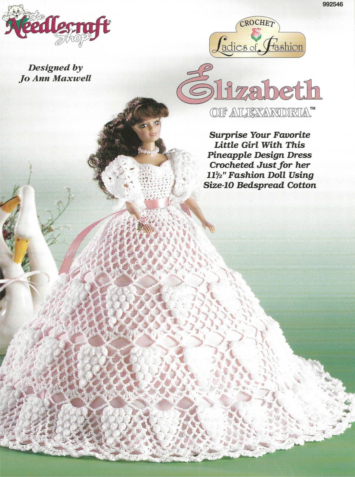 Elizabeth of Alexandria Crochet Pineapple Design Dress Gorgeous Delicate OOP NEW