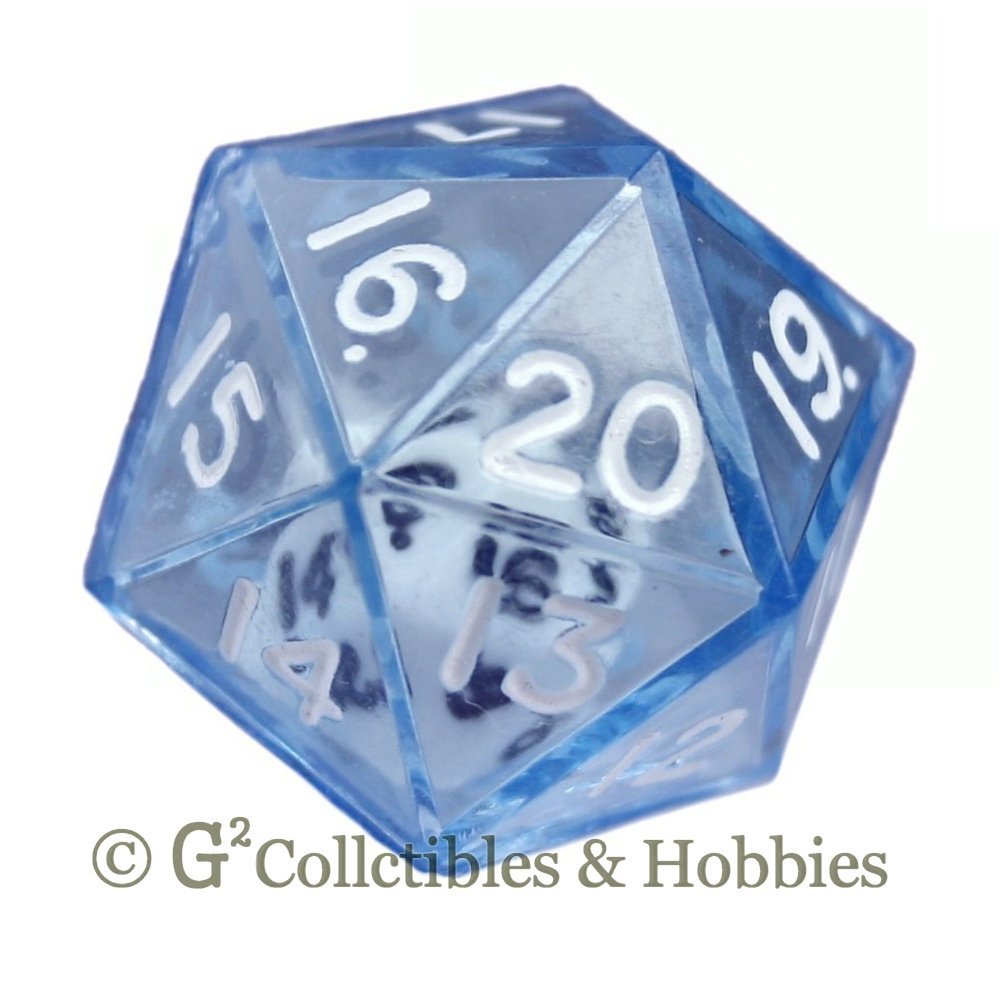 NEW Blue Double Dice RPG Gaming D20 Twenty Sided Game 25mm Die Math