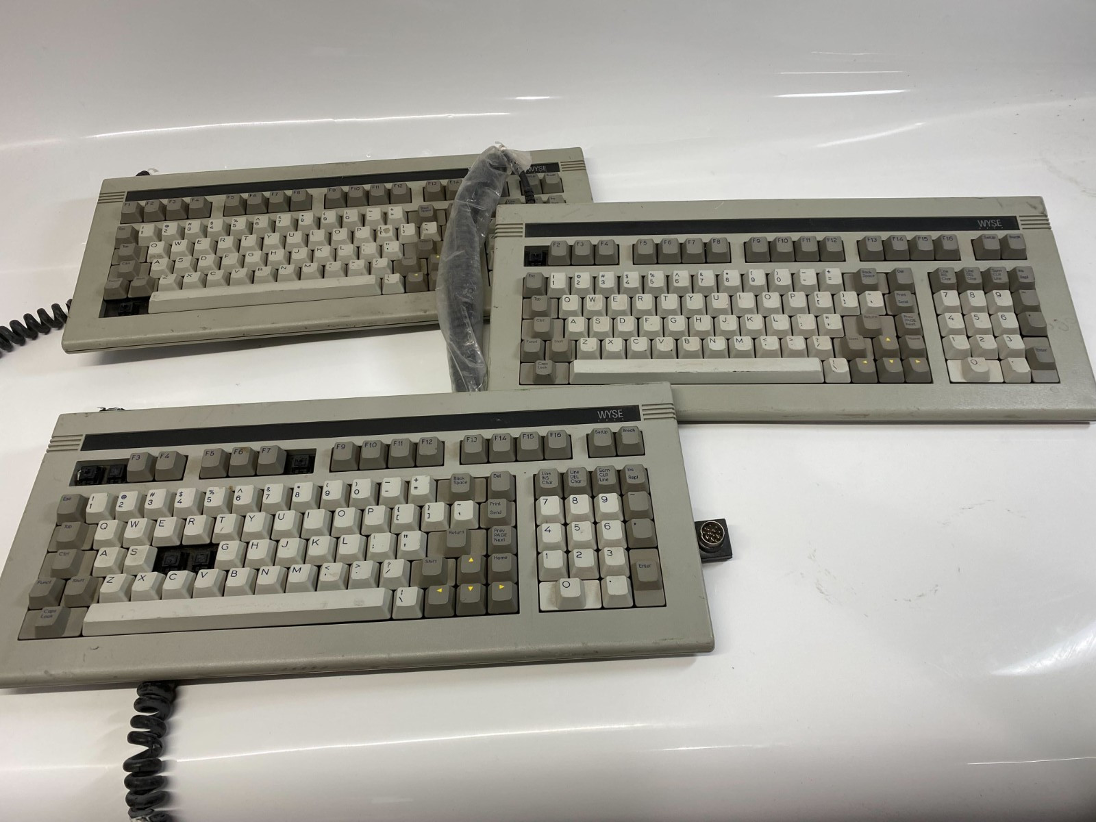 Lot of 3 Wyse Technologies 840059-01 Mechanical Terminal Keyboard- Missing Keys