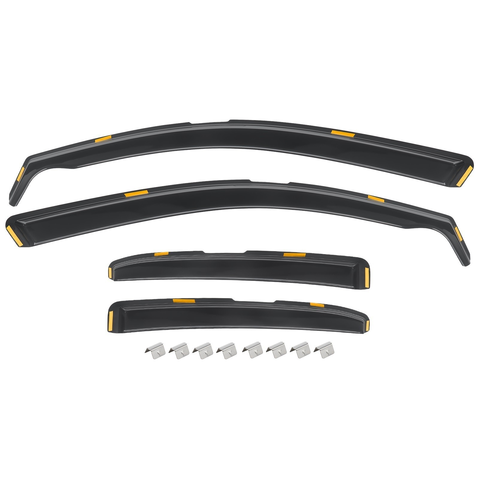 In Channel Rain Guards Vent Visors Shade Smoke for 2018-2024 Toyota In-Channel