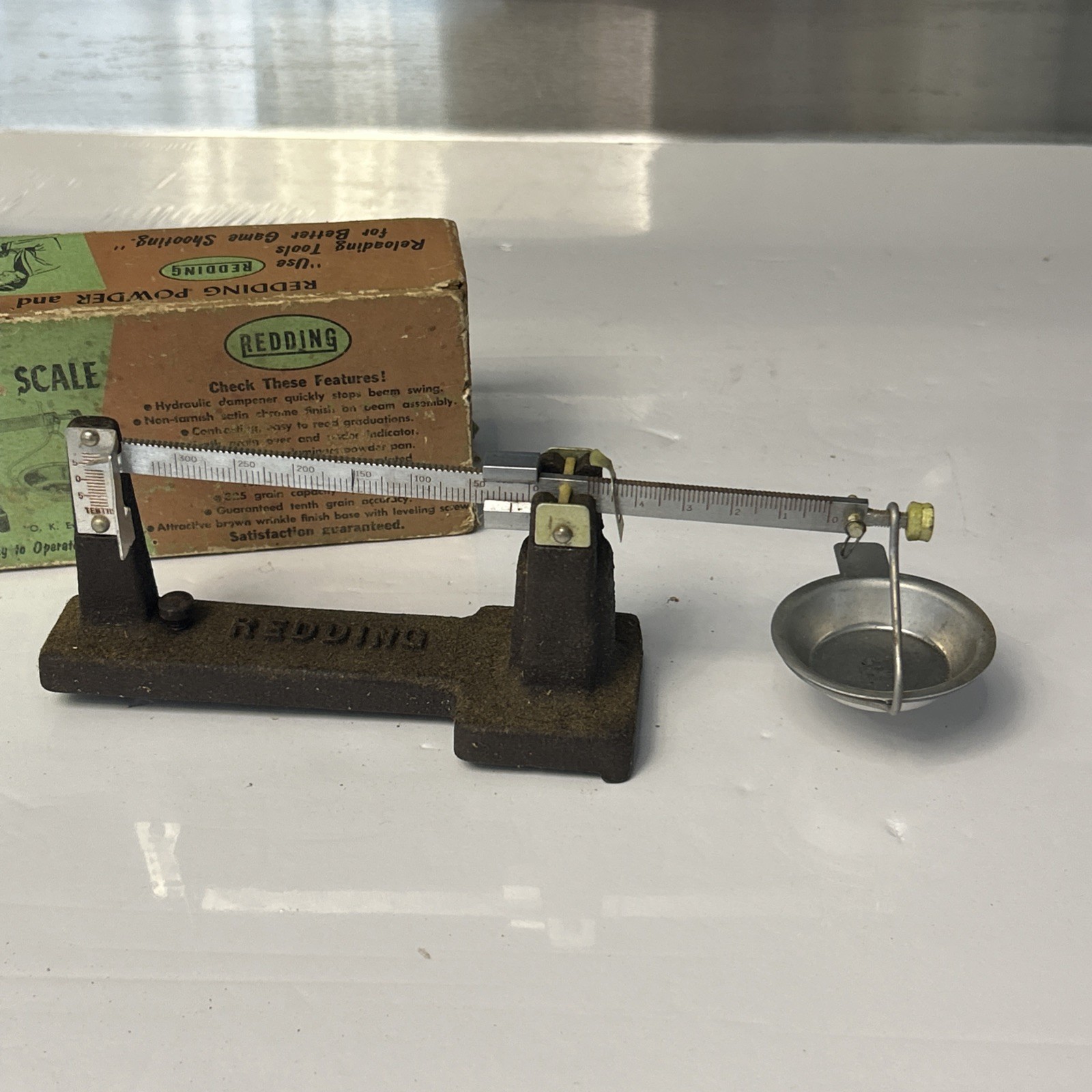 Vintage Redding Powder & Bullet Scale – Complete in Box –