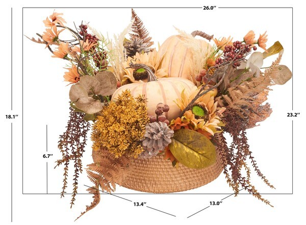 Safavieh FX 26" PMPKN/SNFLWR POTTED ARG, Reduced Price 2172784650 FXP1060A