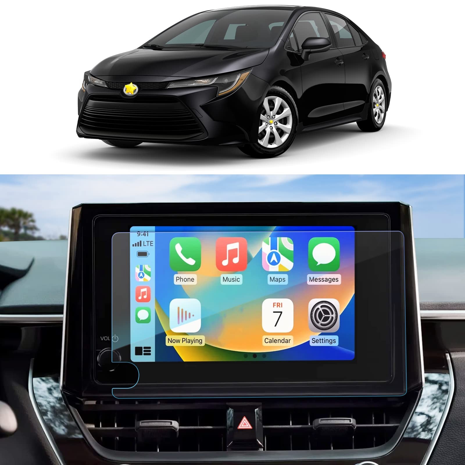 SKTU 2024 2025 2026 Corolla Screen 2023-2025 2026 8 Inch Glass