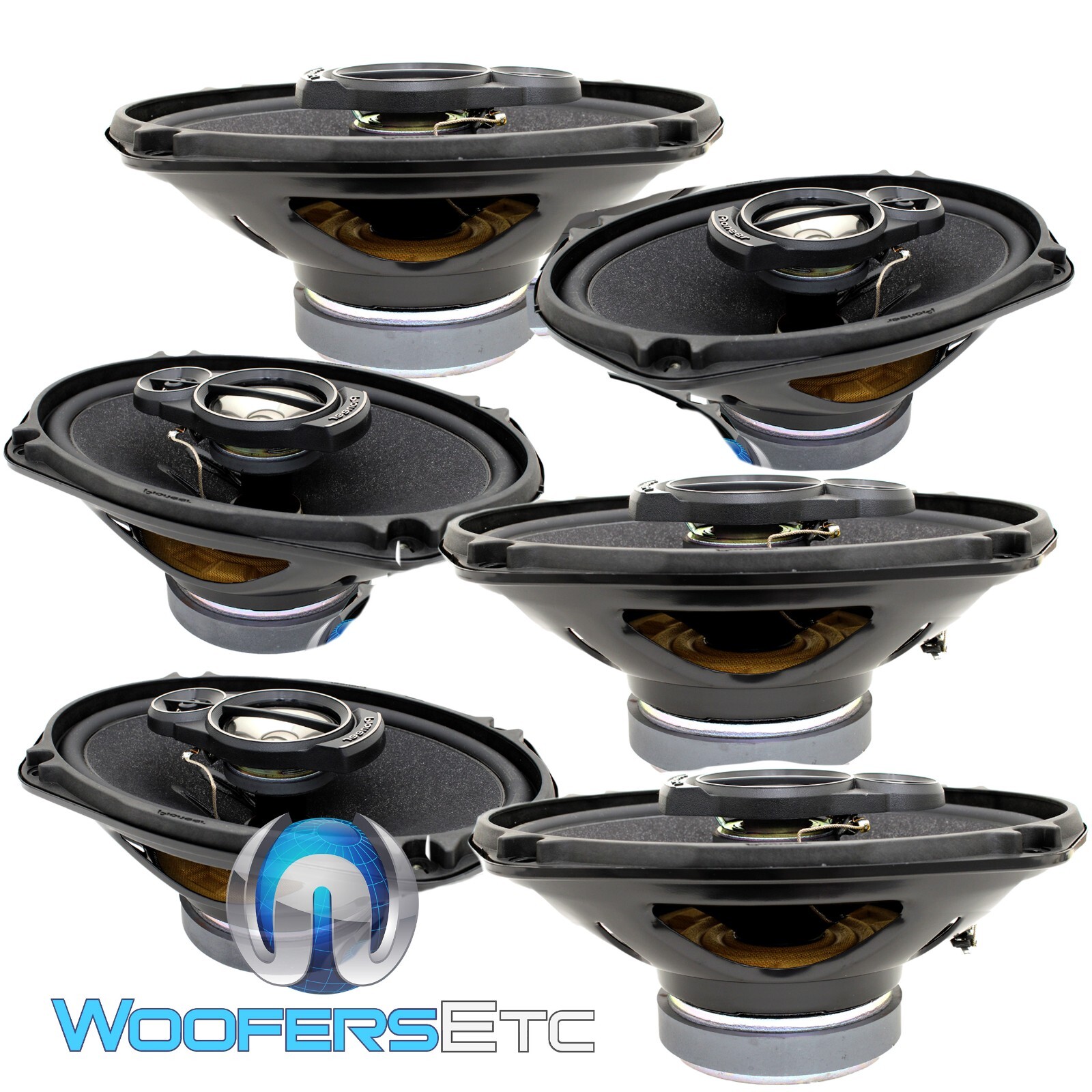 6 PIONEER TS-A6976 6x9" 3-WAY 1650W LOUD CAR AUDIO STEREO AMPLIFIER SPEAKERS NEW