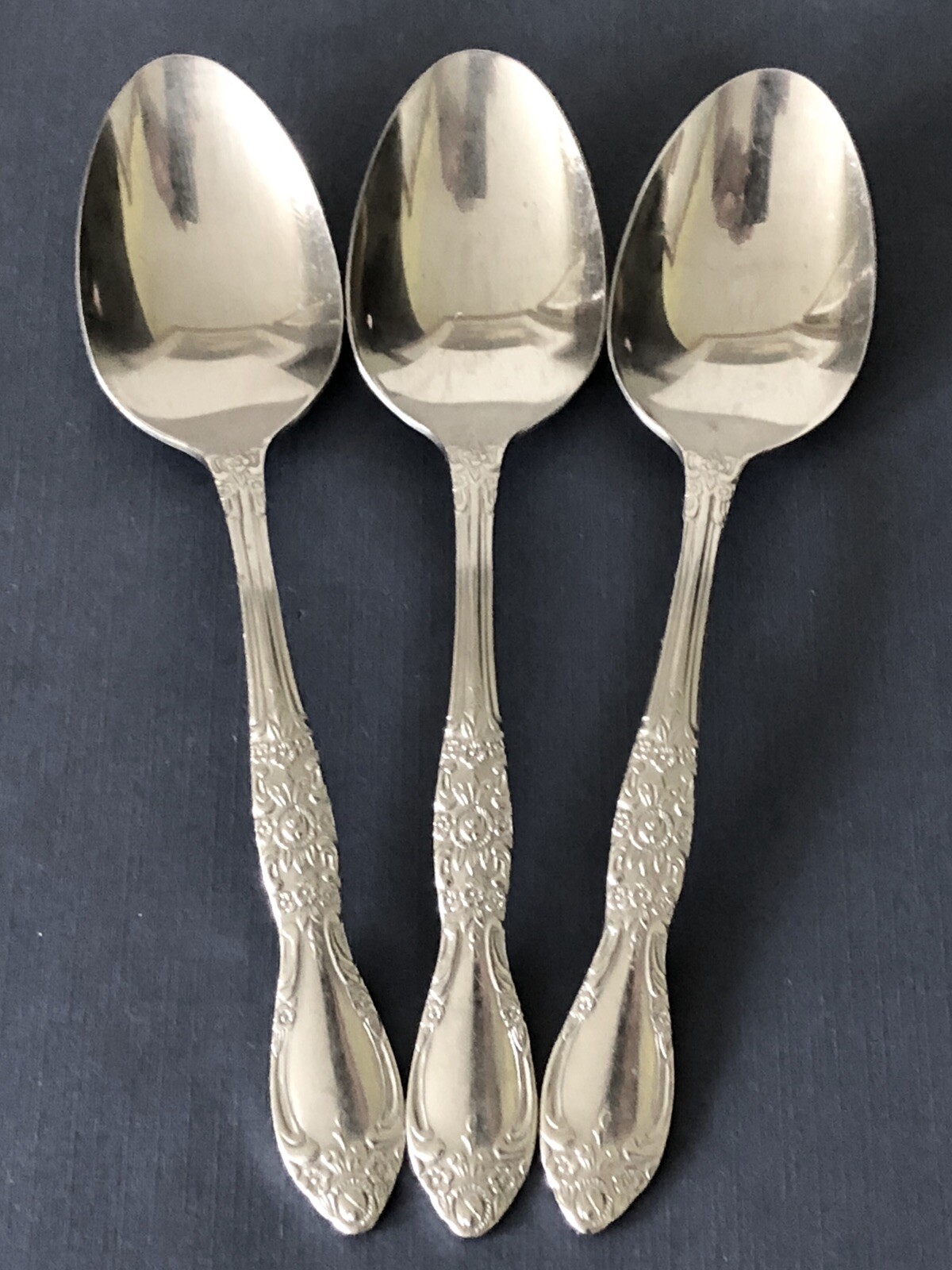 Oneida CAROLINA BANBURY Northland Stainless TEASPOONS Tea Spoon x 3 LOT SET