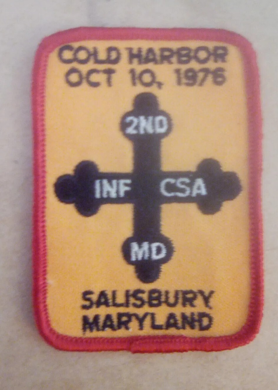 NSSA Civil War Reenactment Patch Cold Harbor 1976