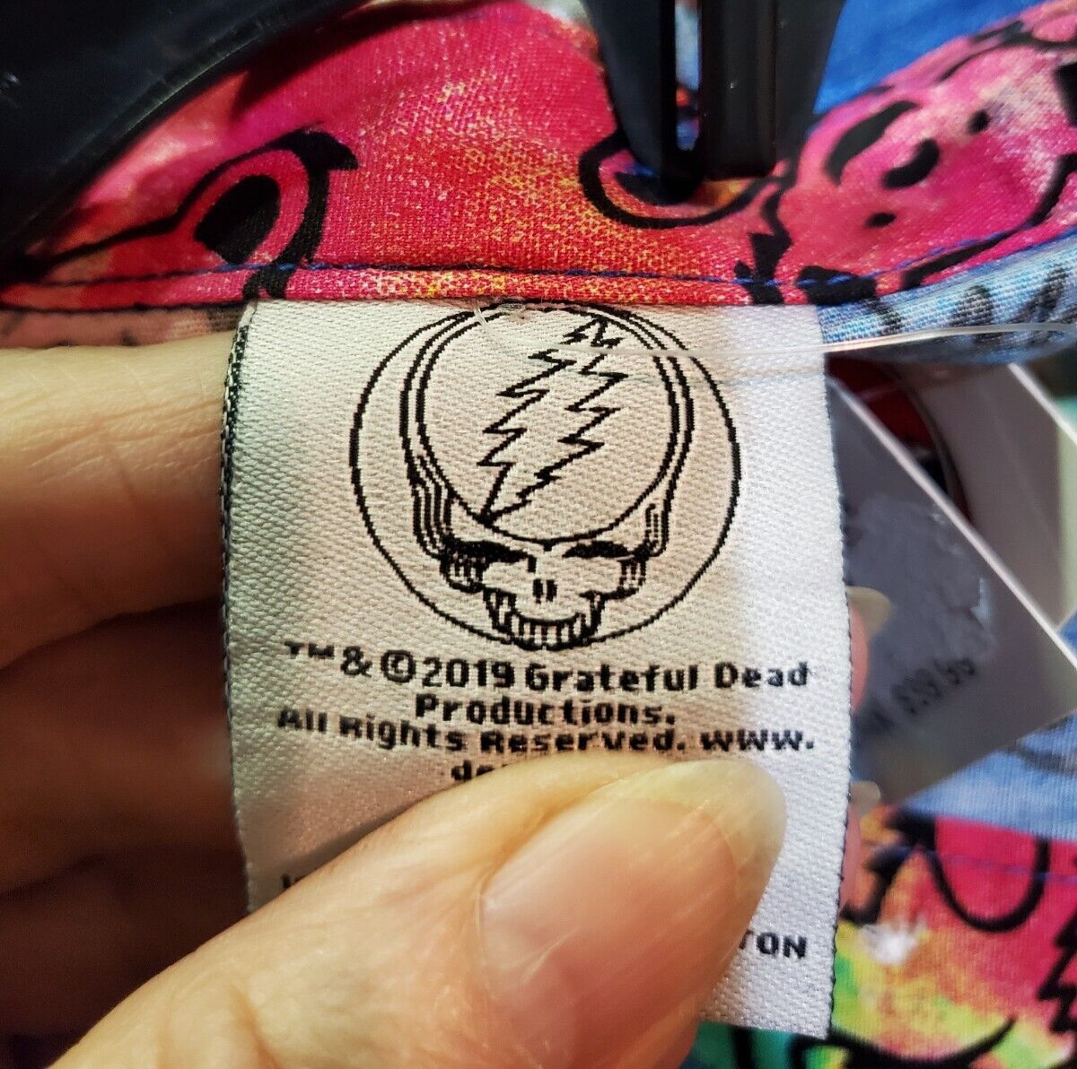 Grateful Dead Dancing Bear XL Tie front Crop top authentic licensed womens NWT