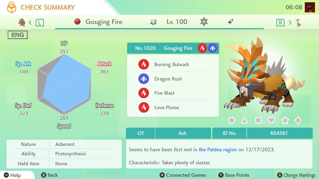 Shiny Pack Gouging Fire Raging Bolt Iron Boulder Iron Crown Terapagos Pecharunt