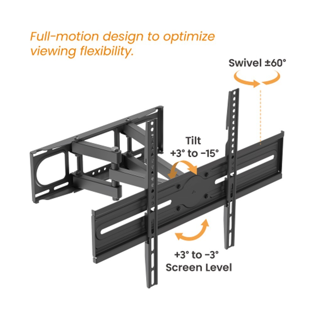 Full Motion TV Wall Mount for Samsung Vizio Sharp LG TCL 47 50 55 60 65 70 75 80