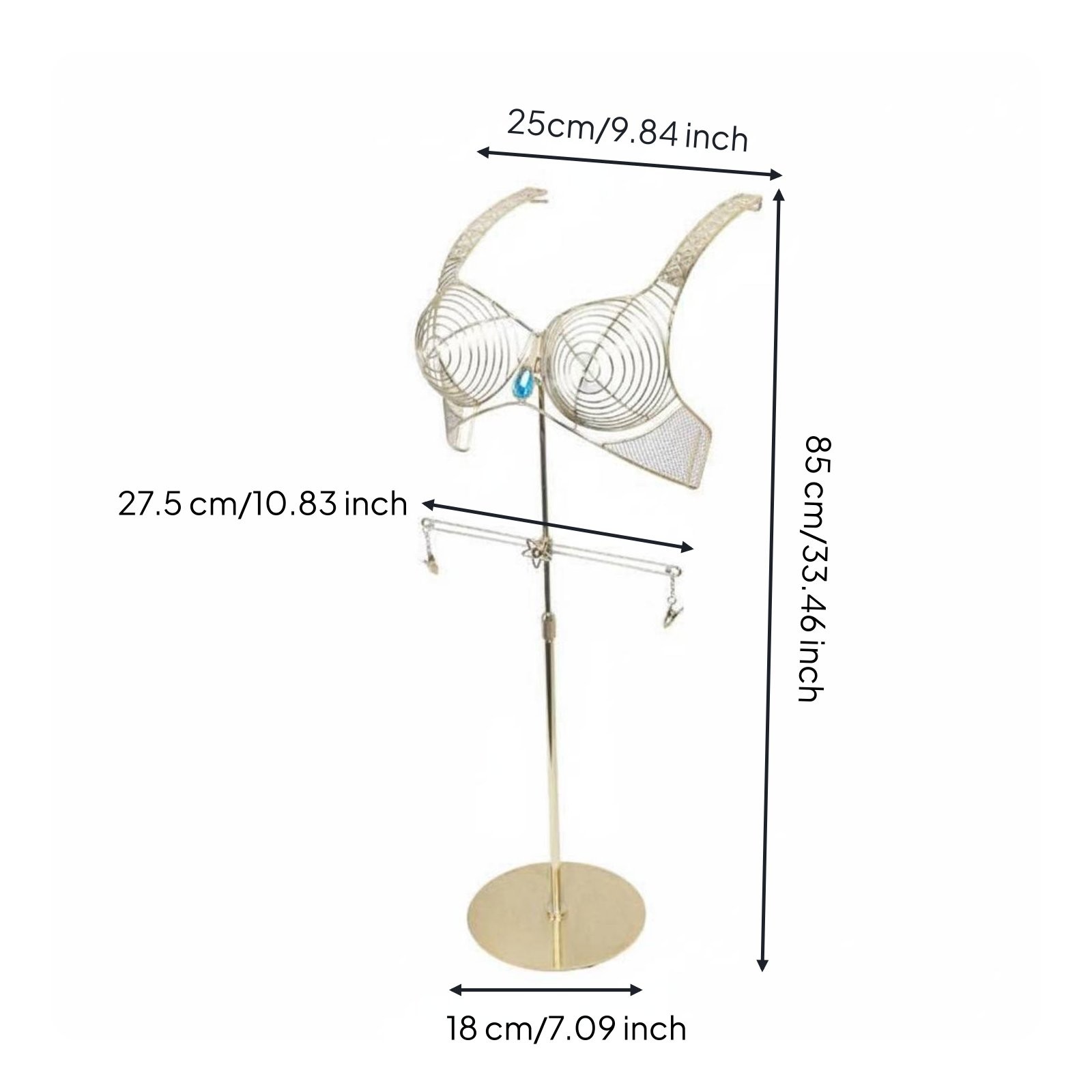Underwear Display Stand Metal Wire Display Frame Fixture Stable Base