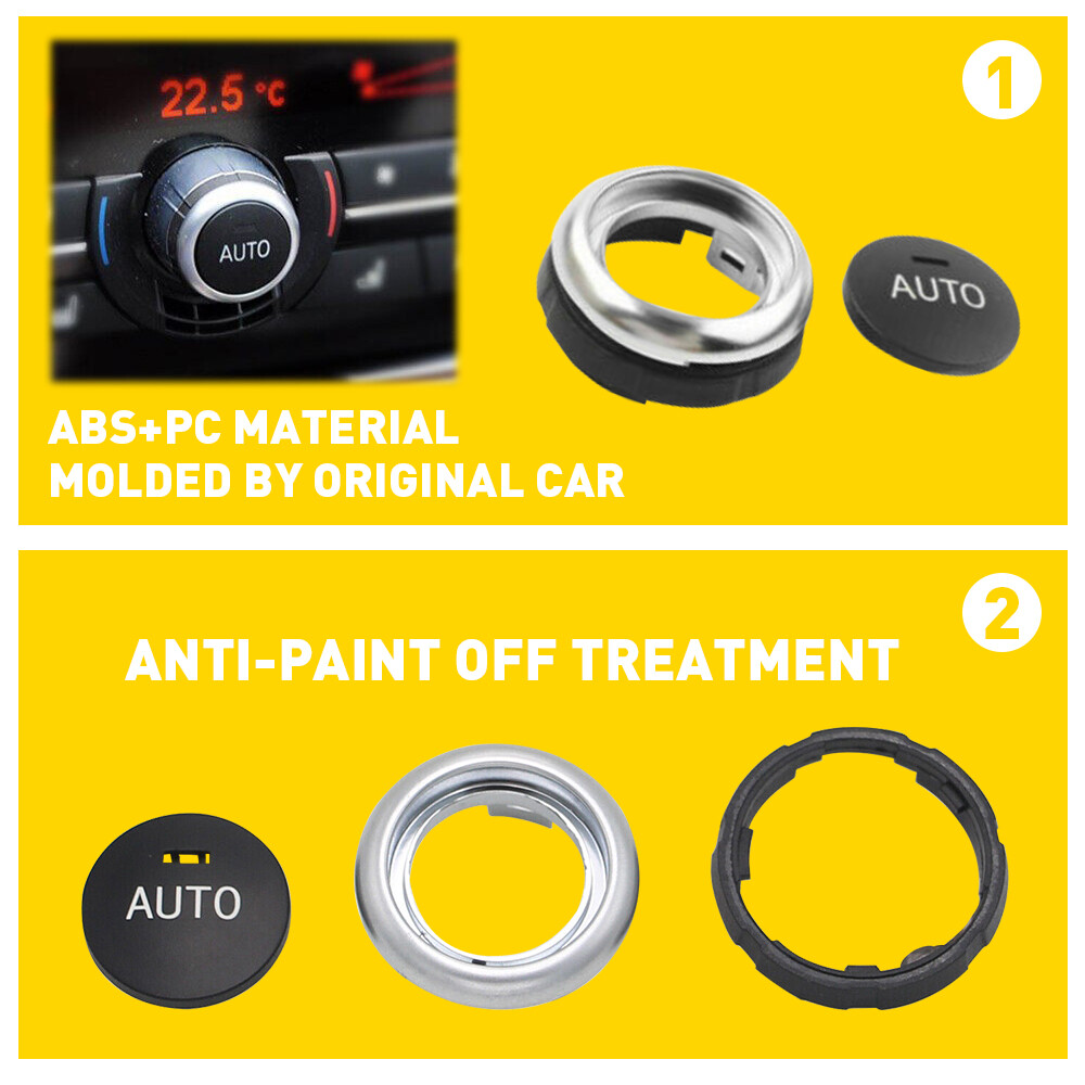 Front/Rear AC Knob Climate Control Cover Button for BMW X5 2014-18 X6