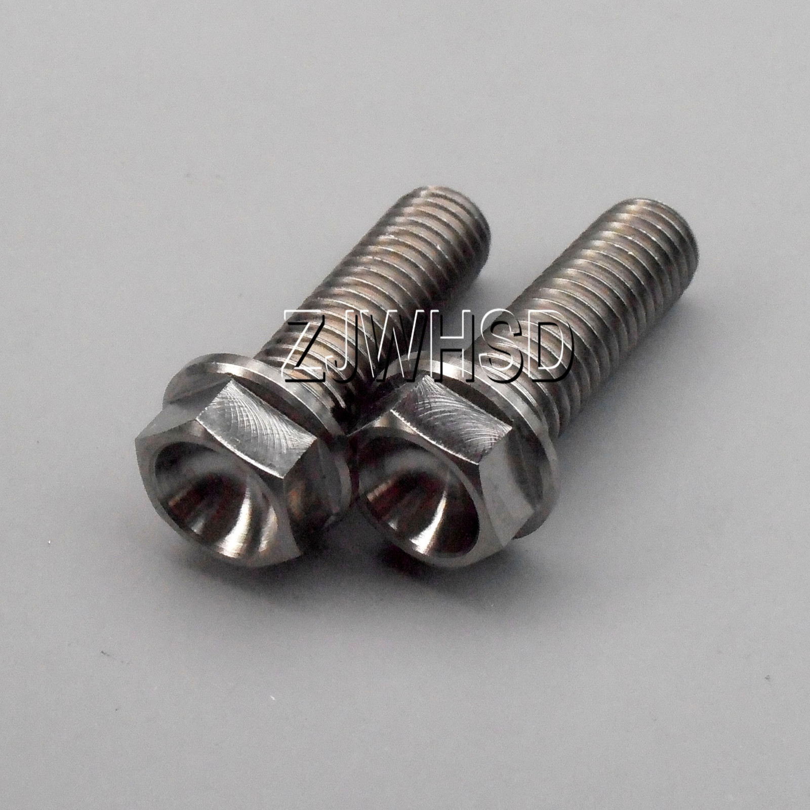 2pcs M8 x 26 mm Ti Titanium Screw Bolt Hexagon Hex Head Flange / Aerospace Grade