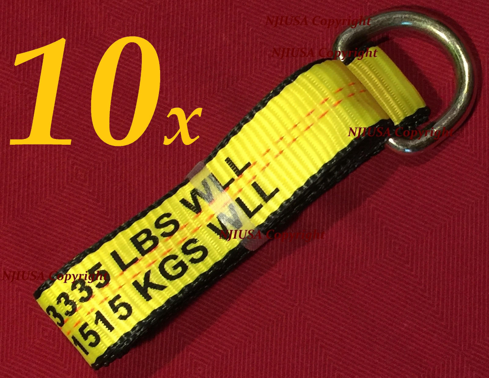 10X 8' Lasso Straps Wrecker Car Hauler Truck Tow Dolly Tire Wheel Tie Down Strap