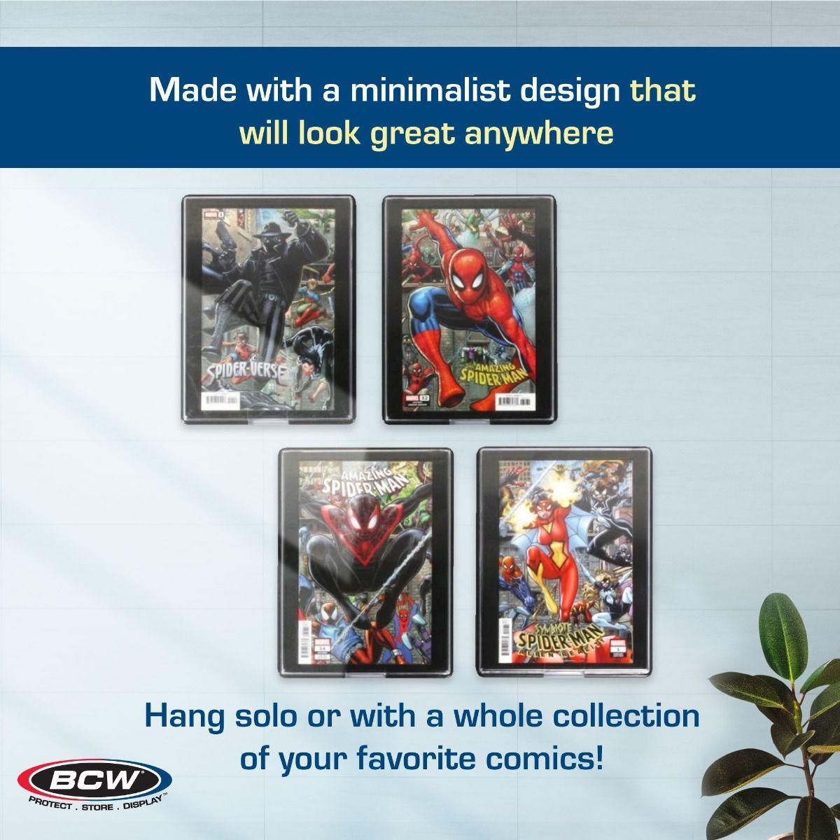 5 BCW Current Comic Book UV Resistant Black Showcases