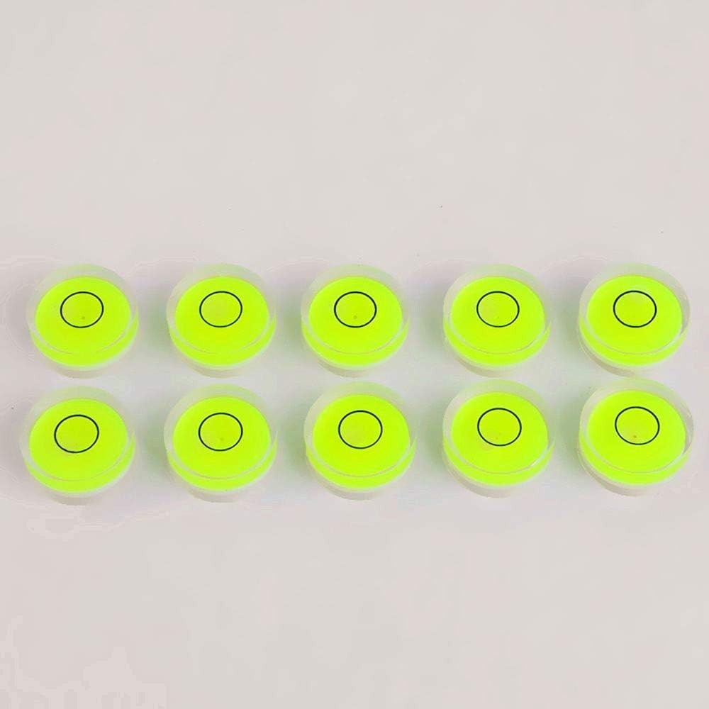10pcs Bubble Spirit Level Degree Mark, 10x6mm Mini Circular Bullseye Level Incli