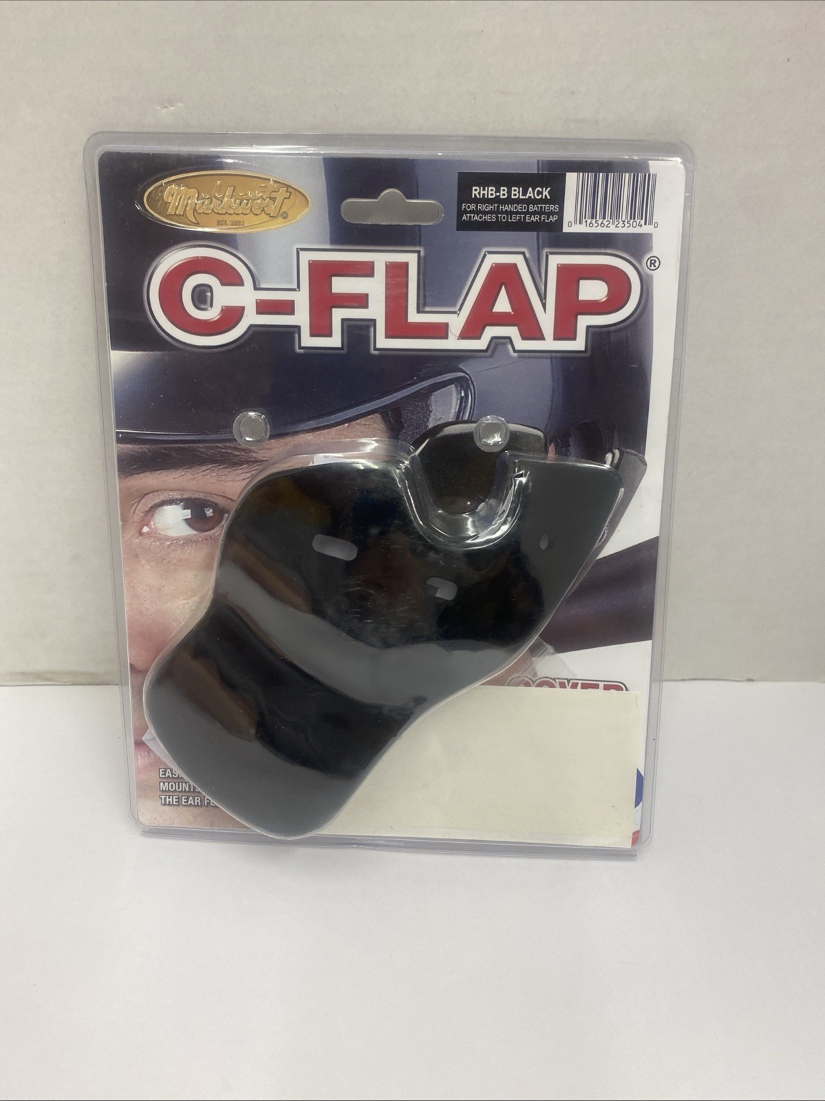 Markwort C-Flap Facial Protection for Right Handed Batters, Black  RHB-B