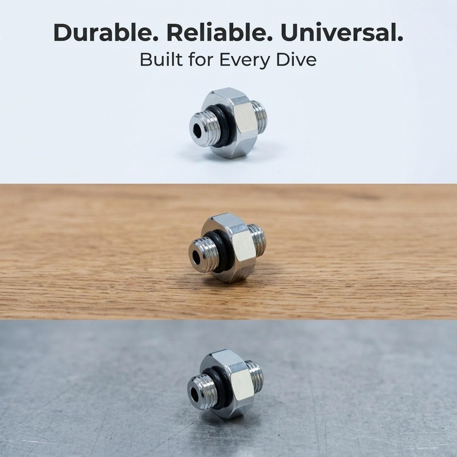 Diving Brass Adapter 3/8-24 to 3/8-24 Threaded Connector Simple Installation