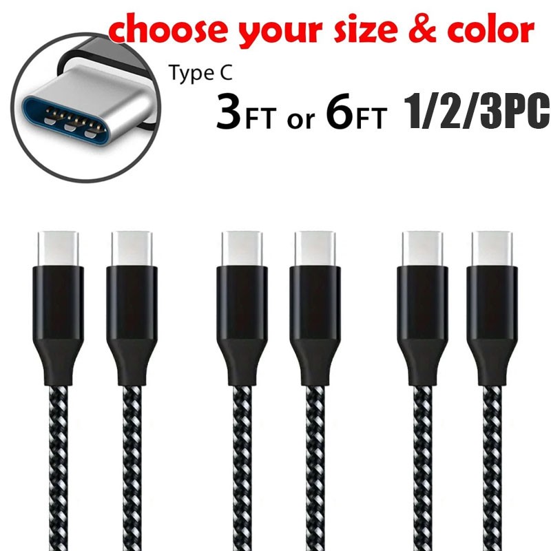 PD 60W USB Type-C Cable Fast Charger Data Sync Cord For iPhone 17 16 15/Samsung
