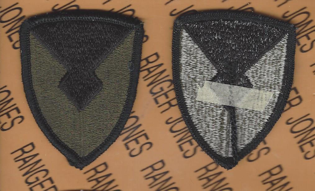 US Army Material Command AMC OD Green & Black BDU ~2.5" uniform patch m/e
