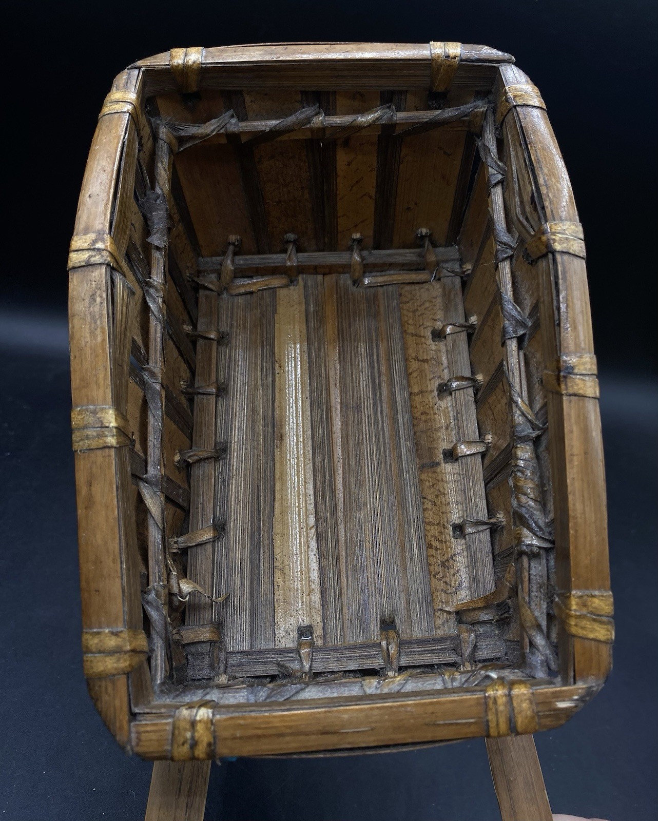 Wicker Wheelbarrow Cart Display Basket Plant Holder Vintage READ