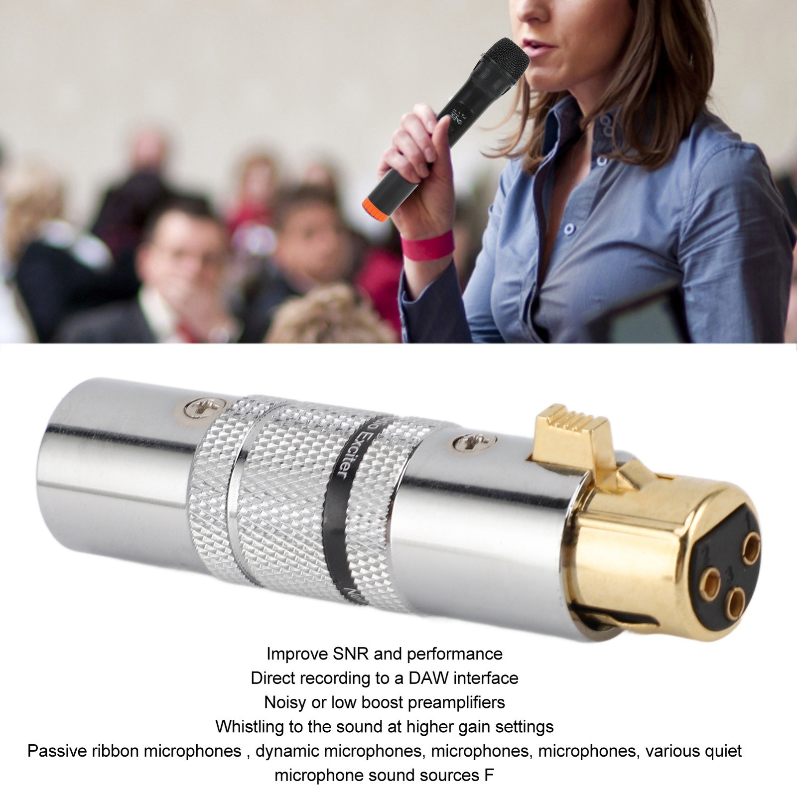 Inline Microphone Preamplifier Mic Preamplifier For Recording Studio Kit Part