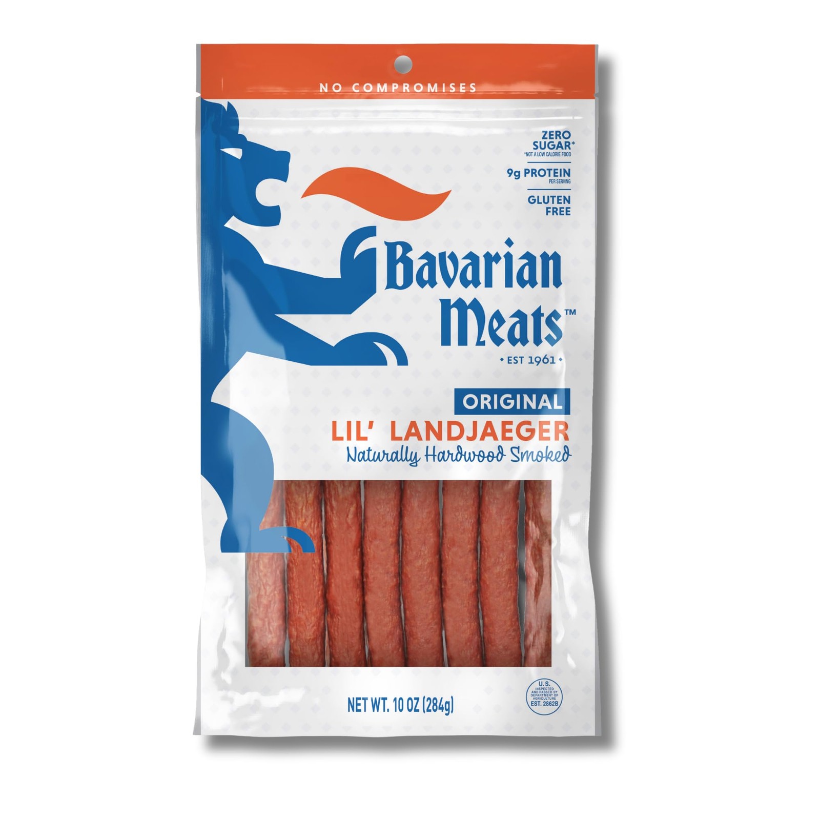 Bavarian Meats Lil' Landjaegers Meat Sticks, Smoked Sausage Protein Sn