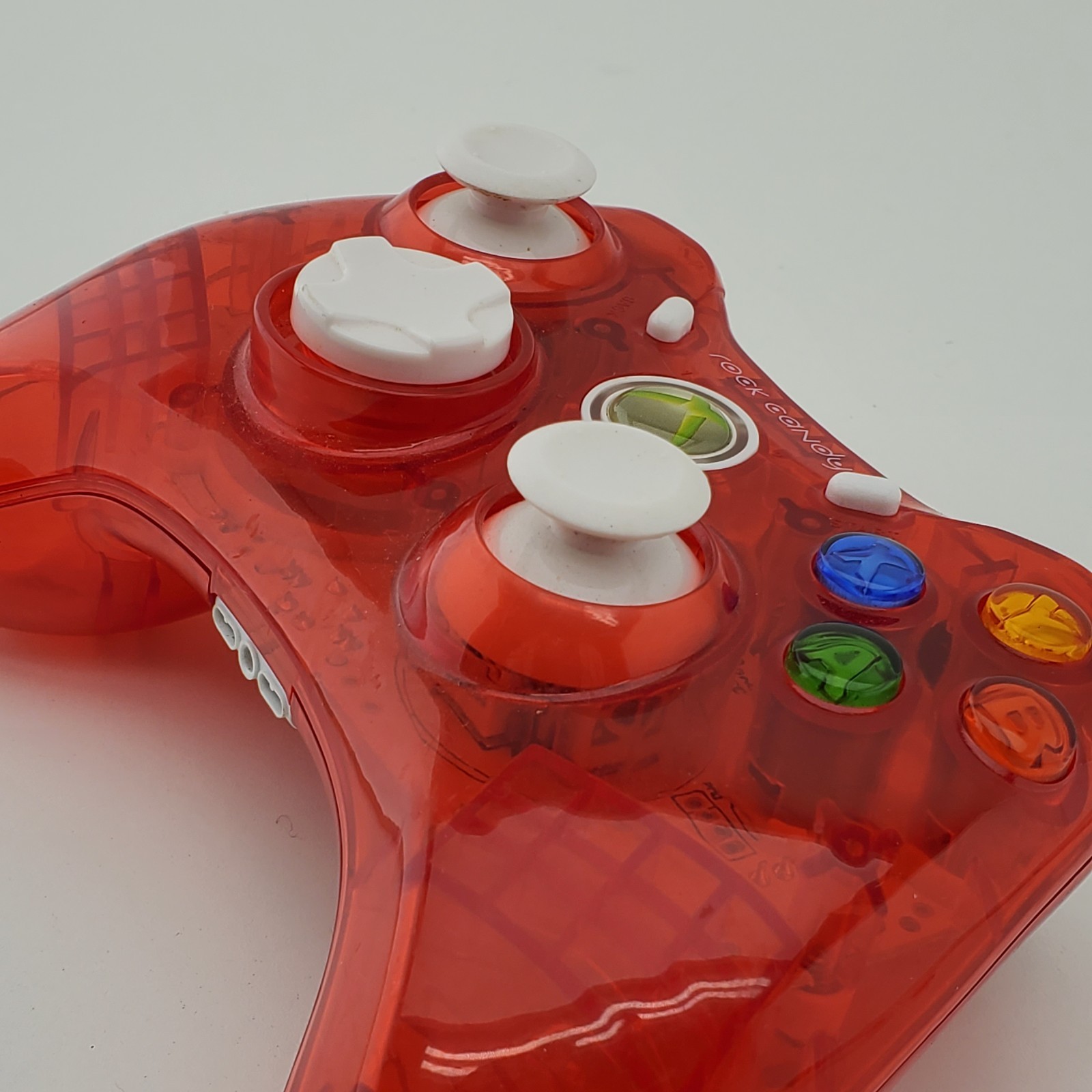 PDP Rock Candy Wired Controller Xbox 360 - Red 037-010 Neon Translucent Gamepad