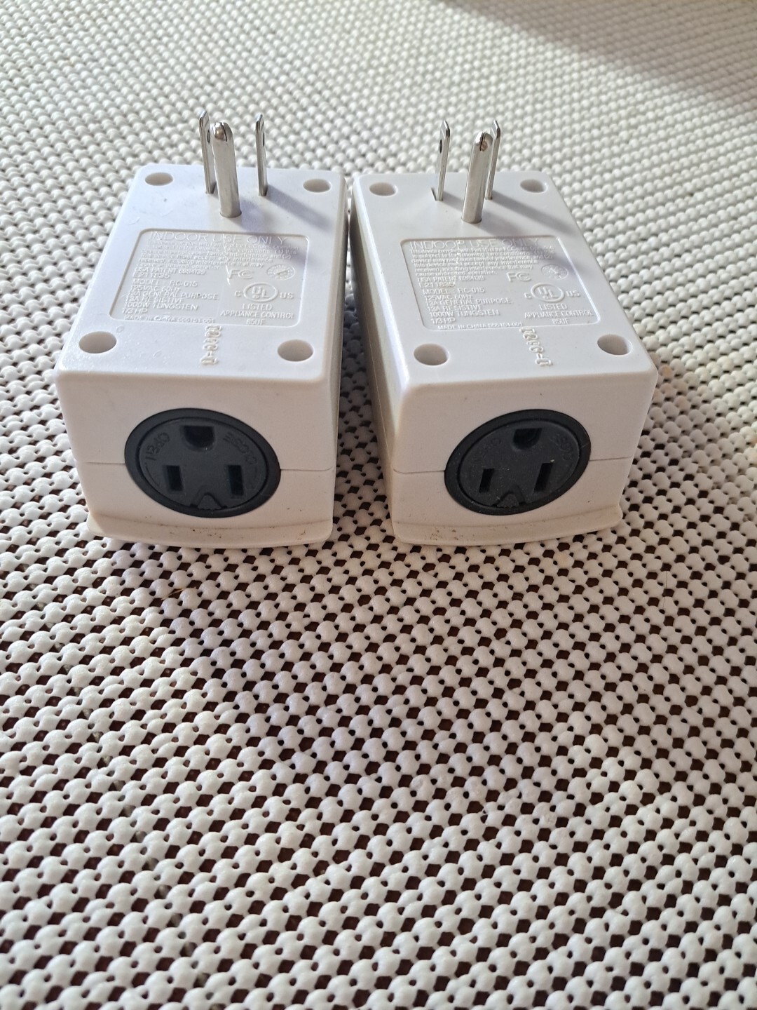 2- Electric Wireless Indoor Outlet RC015 Channel 1 & 3