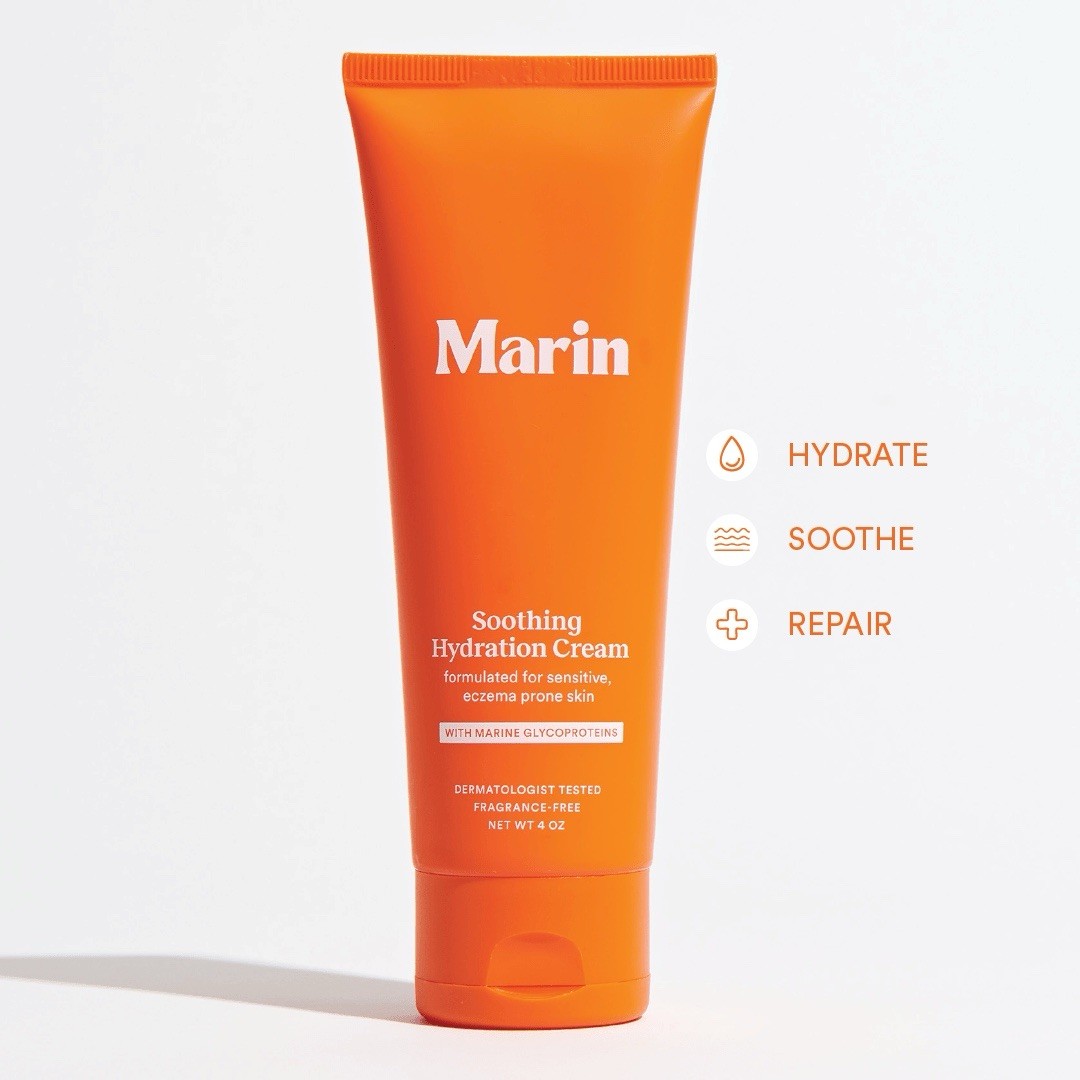 MARIN Skincare Cream 4oz ~ Hydrating, Moisturizing, Soothing Eczema Repair