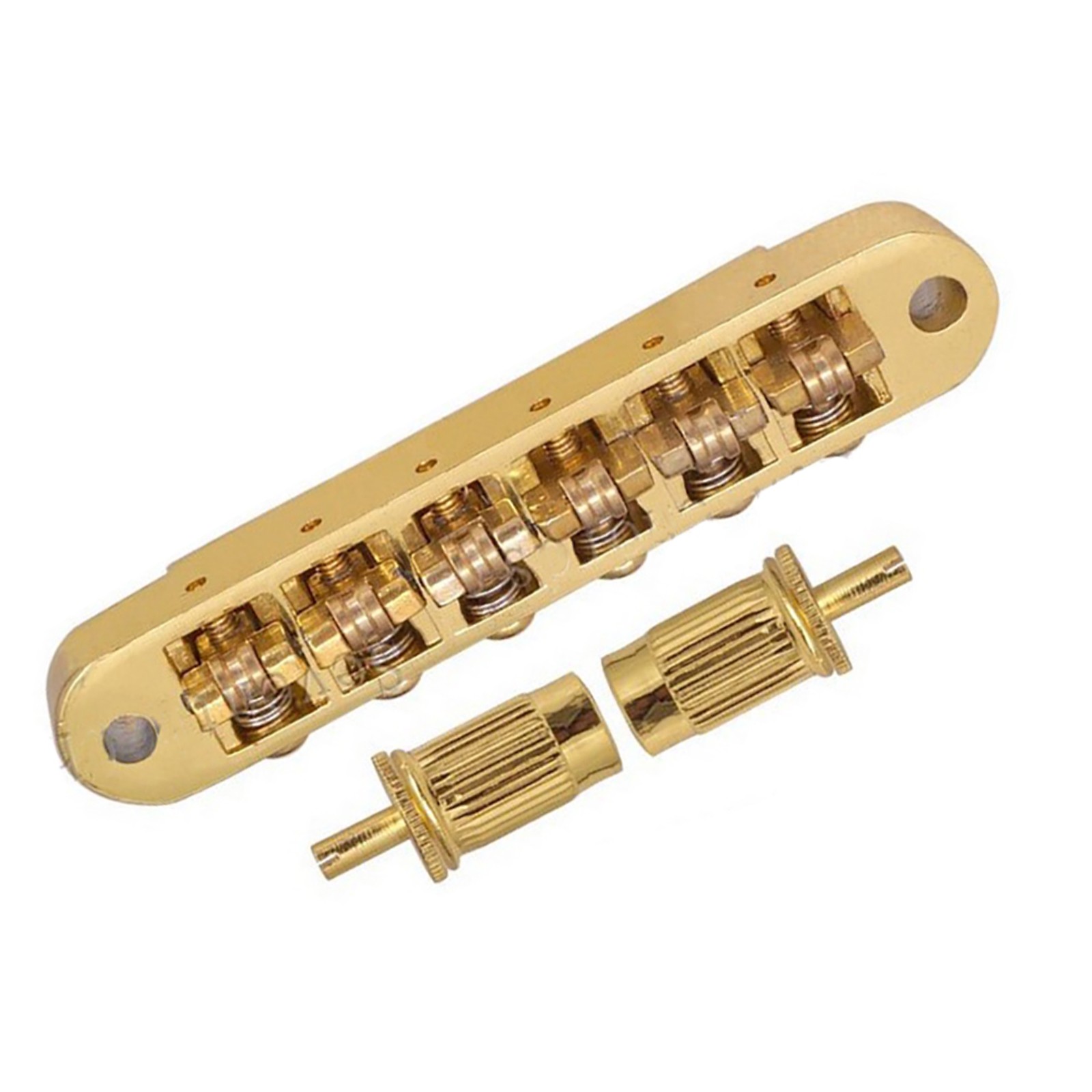 Gold 6 Roller Bridge Tremolo Saddles With Two Posts For LP EPI Electric Guitar F