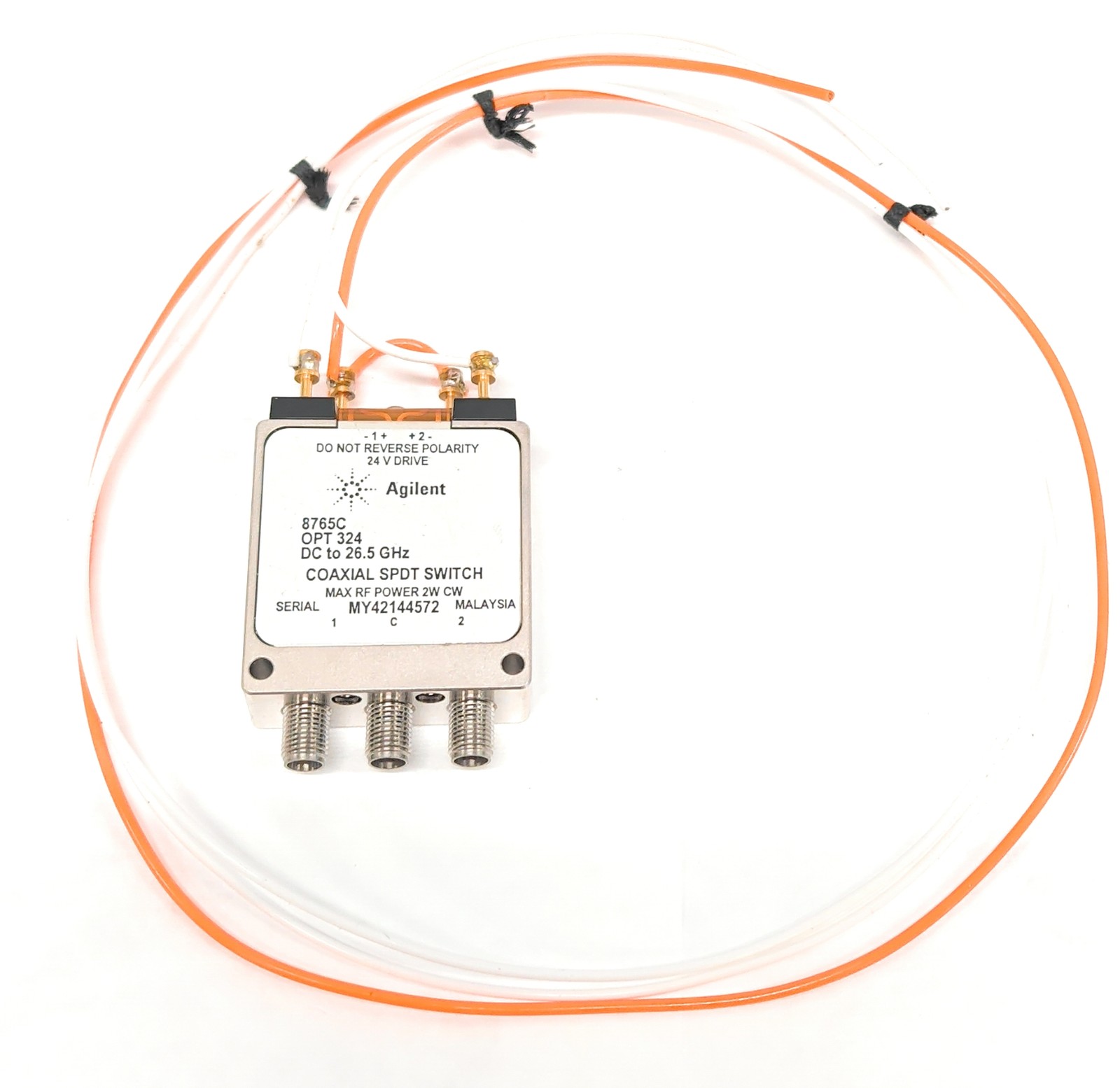 Agilent 8765C DC to 26.5GHz SMA Coaxial SPDT Switch w/ OPT 324 24v Drive