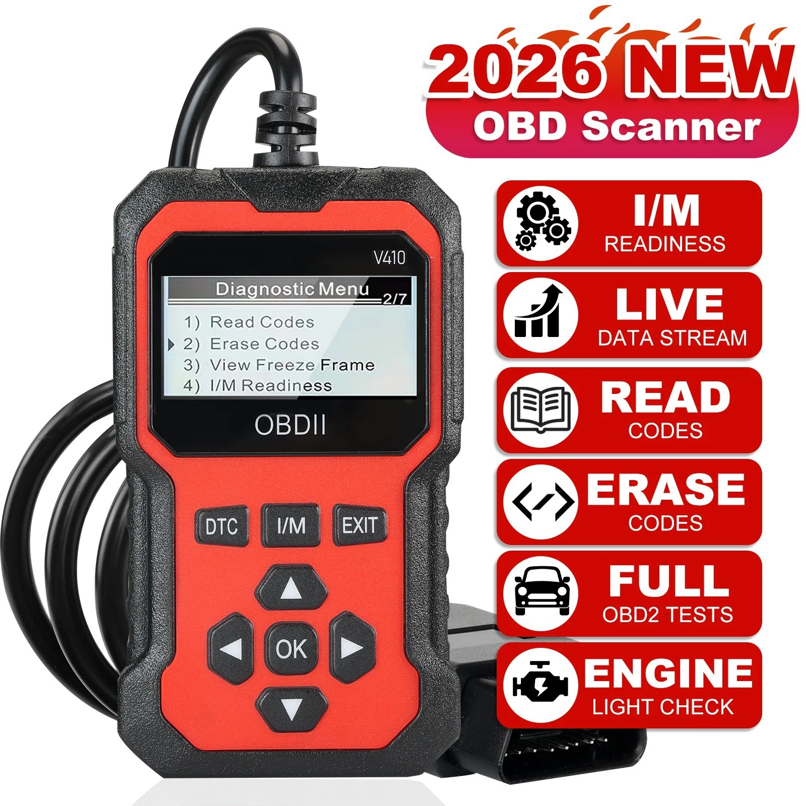 OBD2 Scanner - Car Engine Fault Code Reader Diagnostic Tool | UK Seller