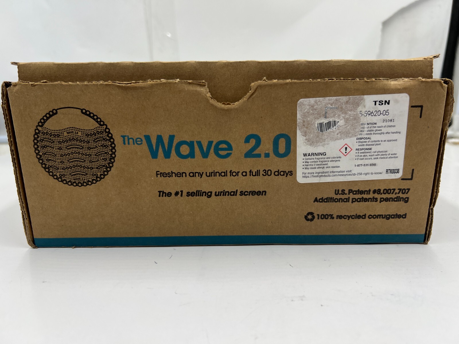 Fresh The Wave 3WDS60CM Urinal Screen Deodorizer 2.0 - Cucumber Melon Dark Green