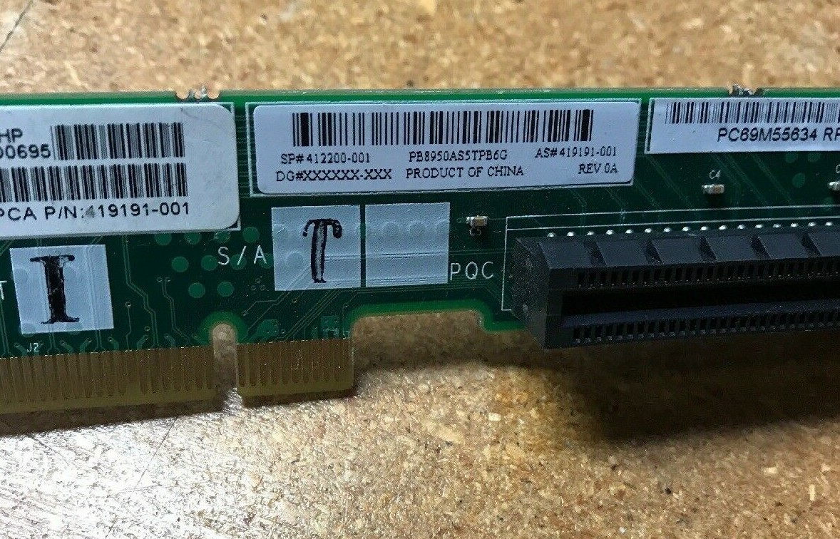 HP 419191-001 Proliant PCI Server Riser Board 412200-001 Tested Working