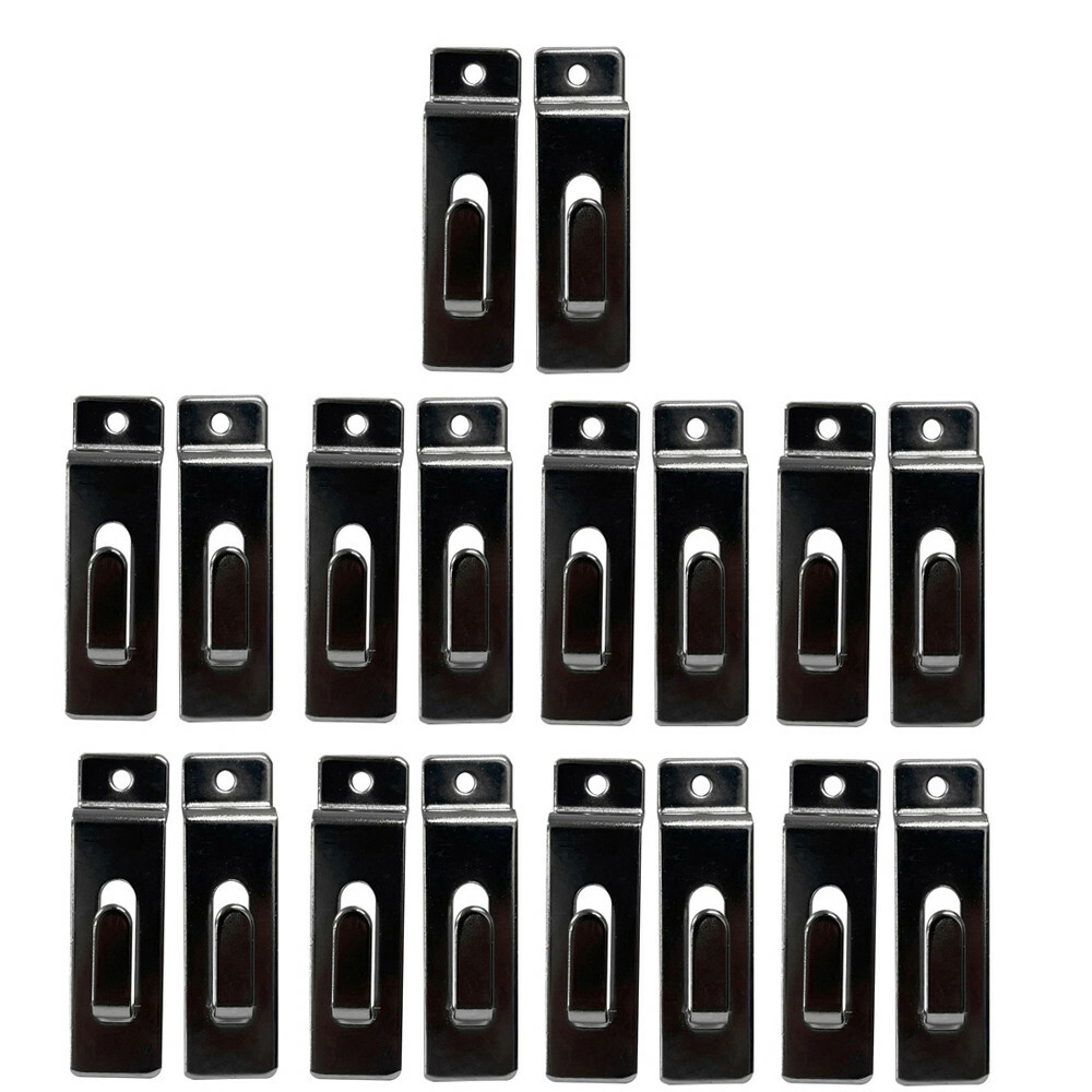 25Pc Chrome Single Notch Slatwall Hook Hooks Retail Display Metal Picture Hanger