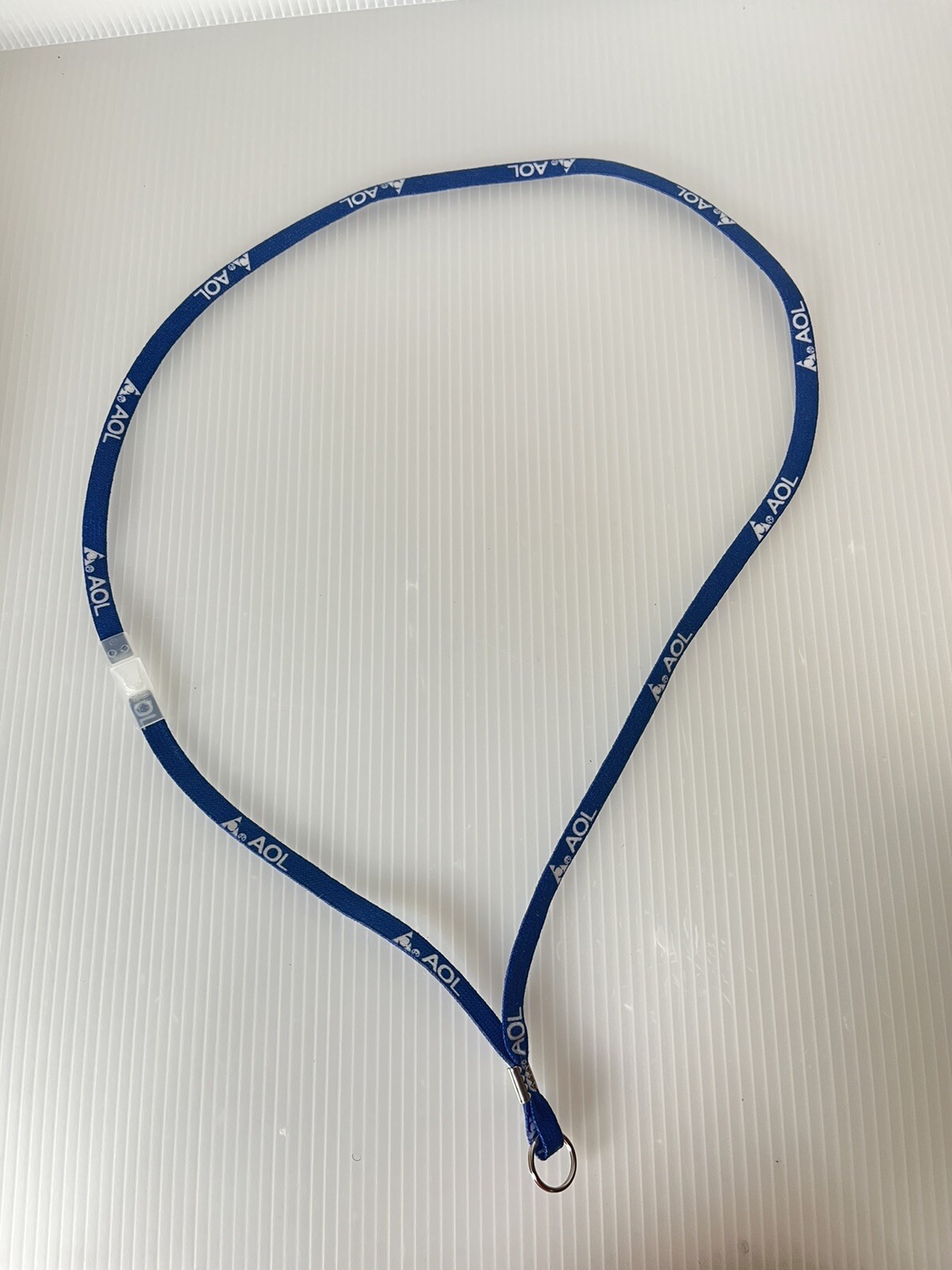 VTG Brand New AOL Time Warner America Online Key Lanyard w/Clip Blue Giveaway