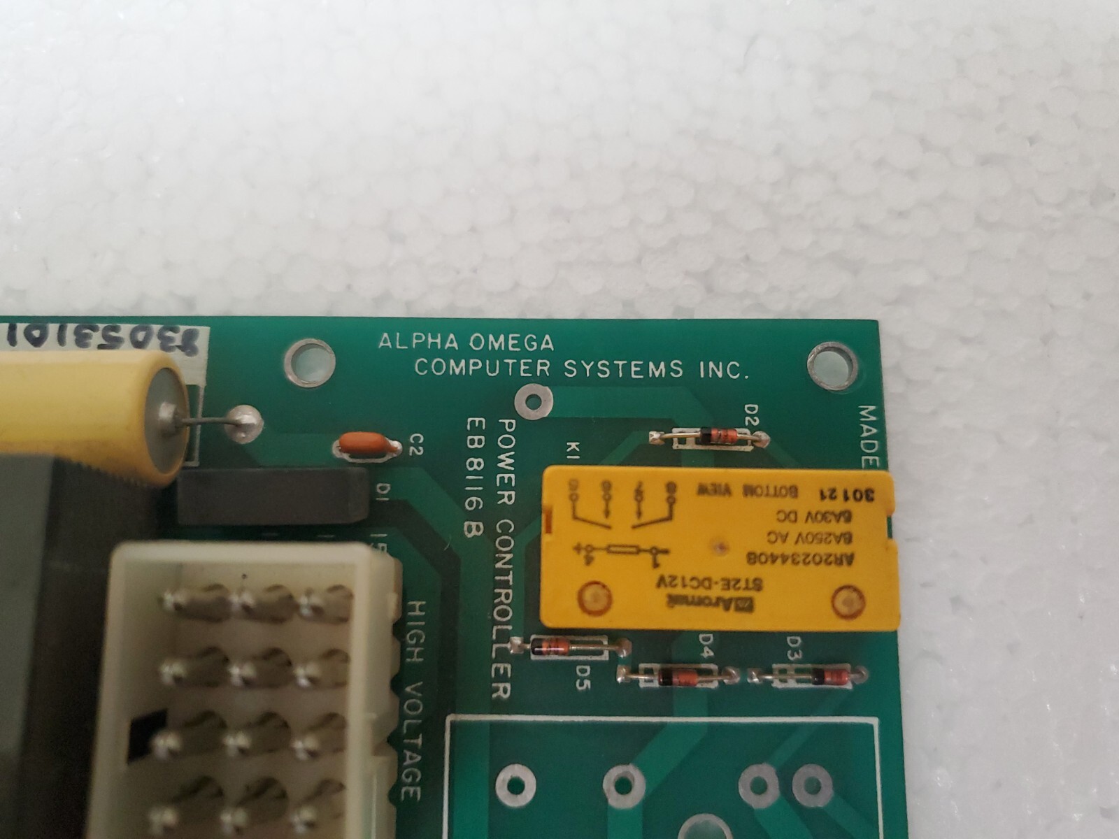 Alpha Omega EB-8116-B Computer Systems Power Controller Circuit Card