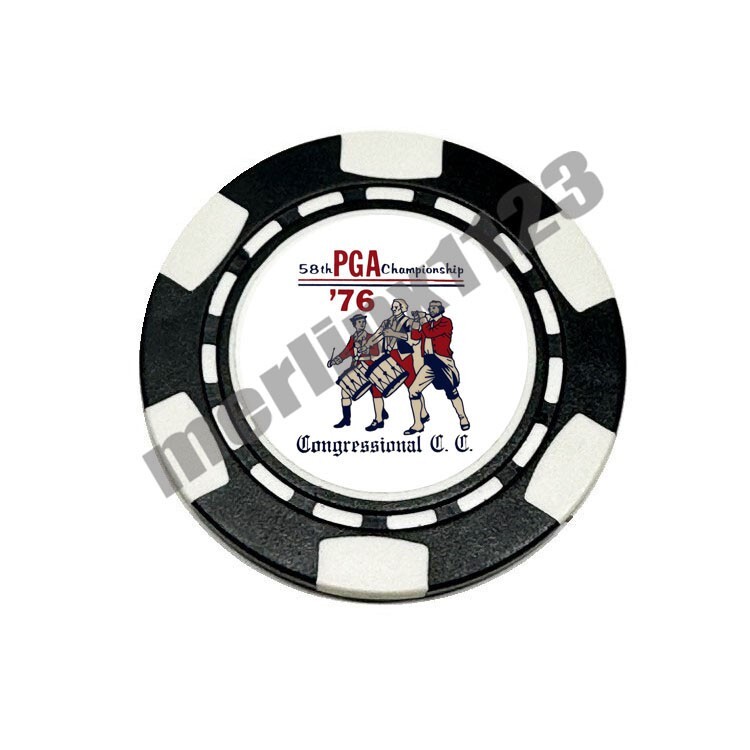 1976 PGA Championship Congressional Diamagnetic Clay Poker Chip Golf Ball Marker