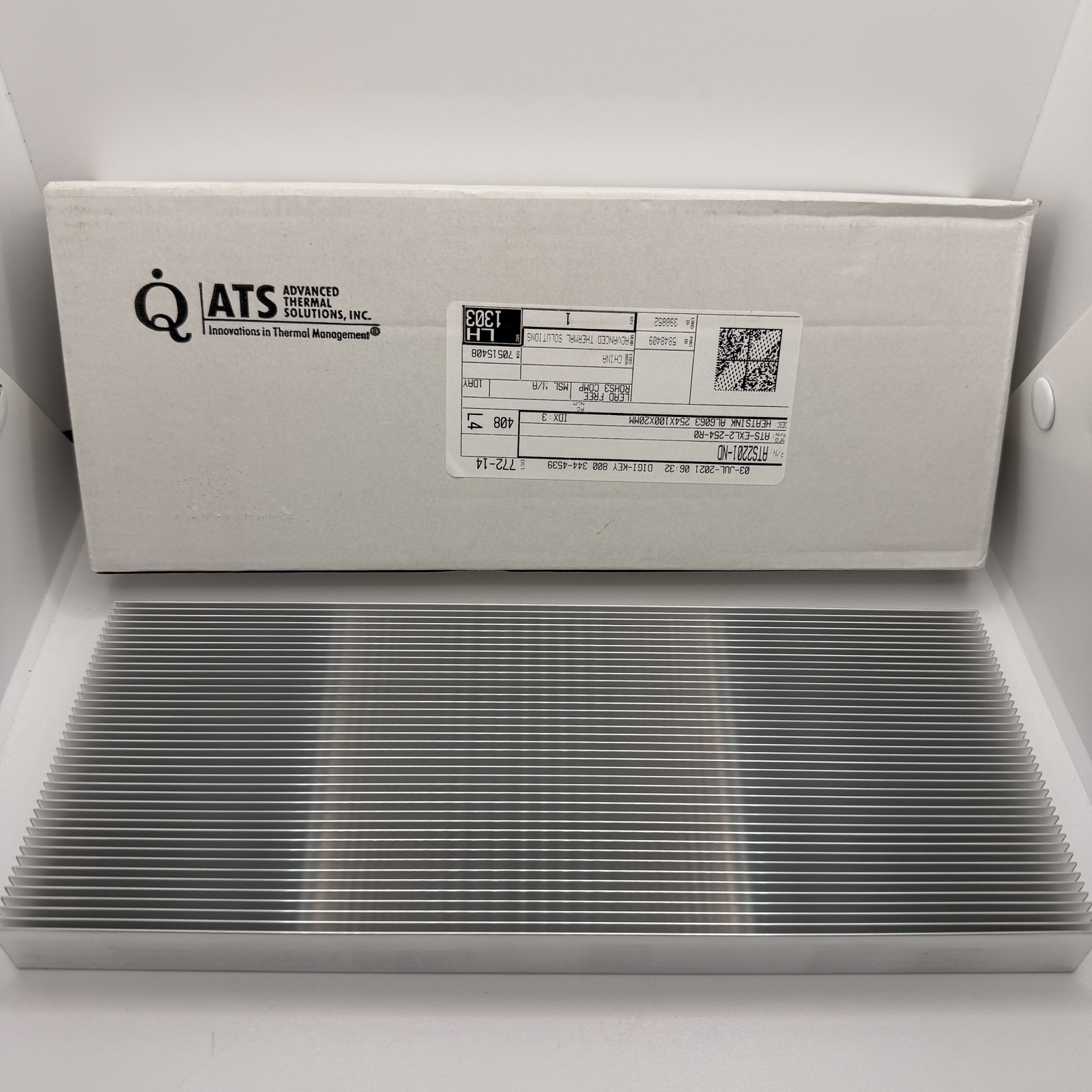 ATS Advanced Thermal Solutions ATS-EXL2-254-R0 Aluminum Extrusion Heat Sink