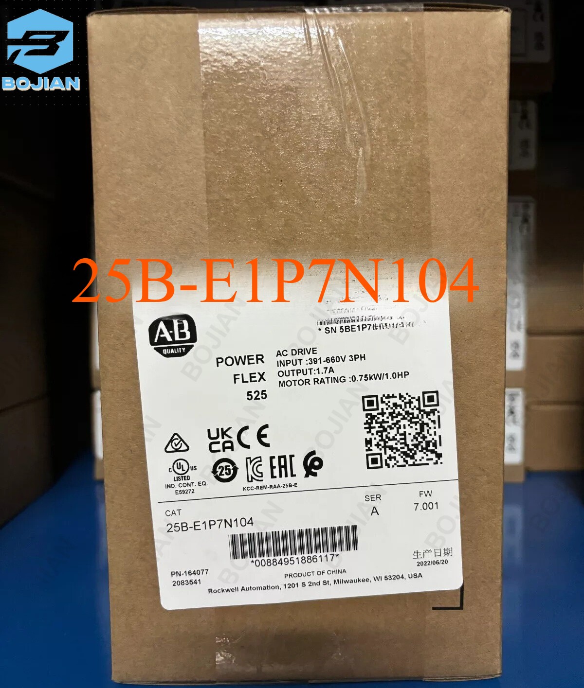 25B-E1P7N104 NEW Allen-Bradley 25B-E1P7N104 Quality Assurance 1PC